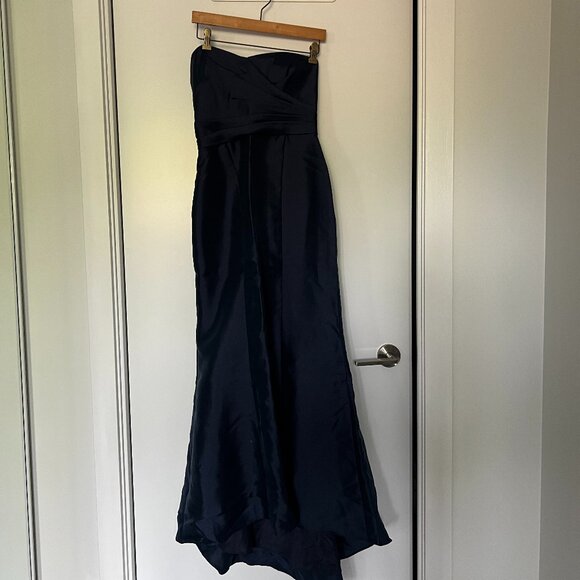 Small Navy Strapless Mermaid Bridesmaid or Prom - David's Bridal - Picture 8 of 10